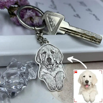 Engraved Necklace & Keyring - Add Your Photo