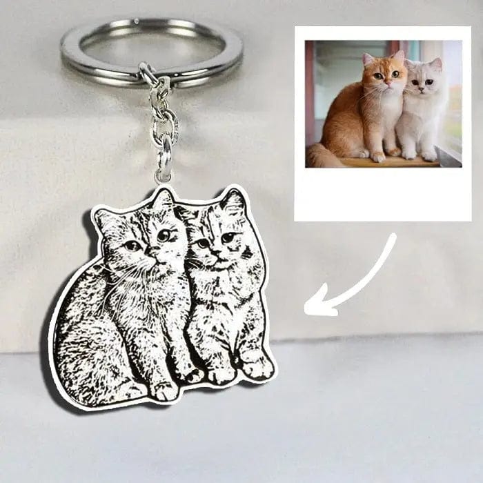 Engraved Necklace & Keyring - Add Your Photo