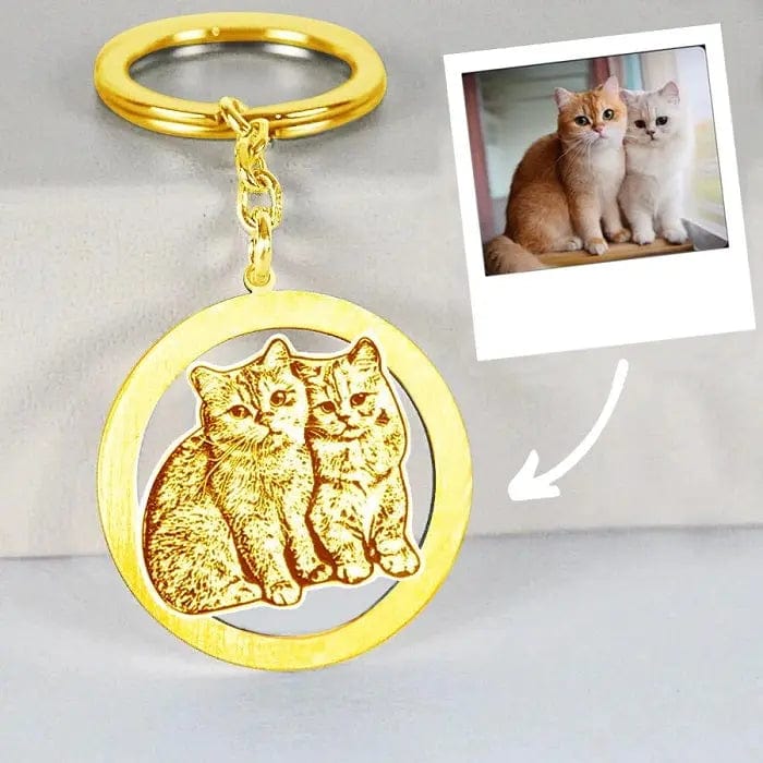 Engraved Necklace & Keyring - Add Your Photo