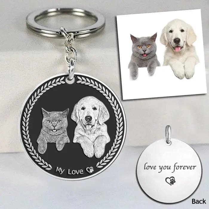 Engraved Necklace & Keyring - Add Your Photo