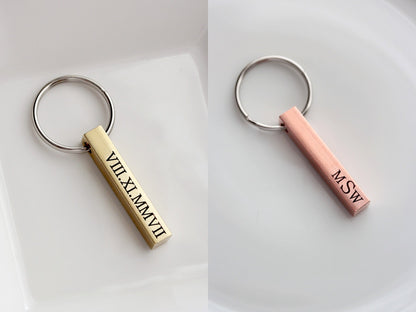 Engraved Keychain | Silver, Brass, Copper