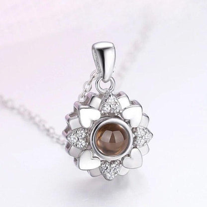 Eternity's Blossom Photo Necklace