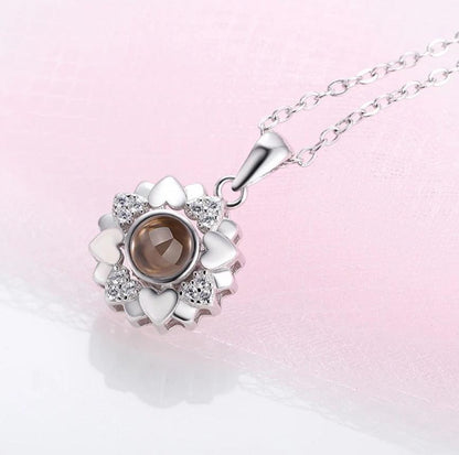 Eternity's Blossom Photo Necklace