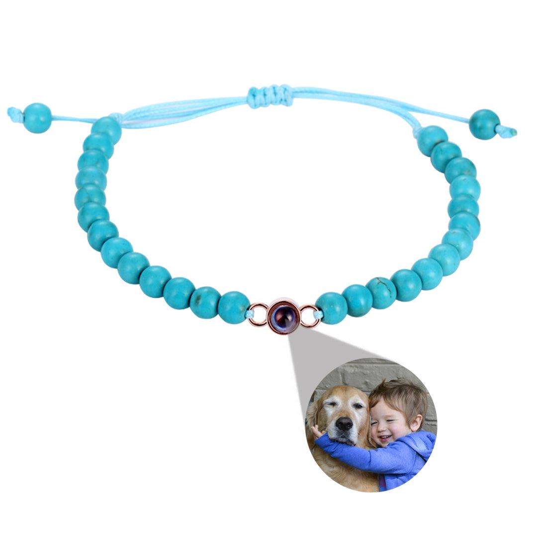 Eternity's Coastal Beaded Photo Bracelet