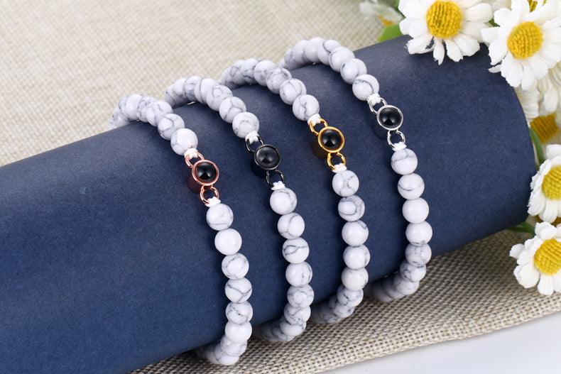 Eternity's Coastal Beaded Photo Bracelet