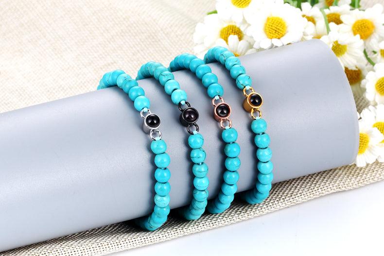 Eternity's Coastal Beaded Photo Bracelet