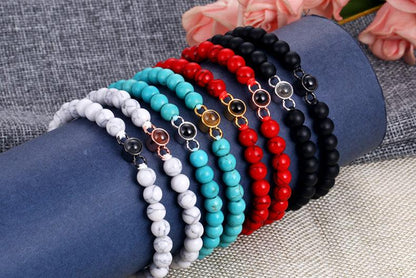 Eternity's Coastal Beaded Photo Bracelet