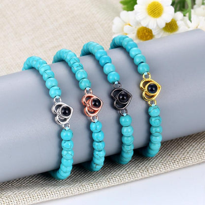 Eternity's Coastal Love Beaded Photo Bracelet