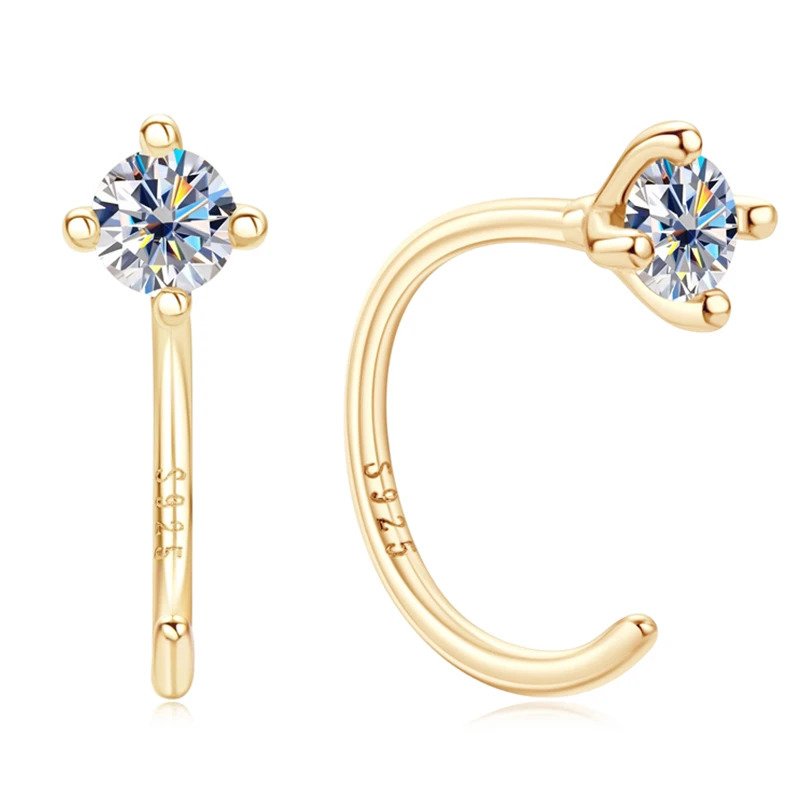 Dainty Diamond Threader Hoops