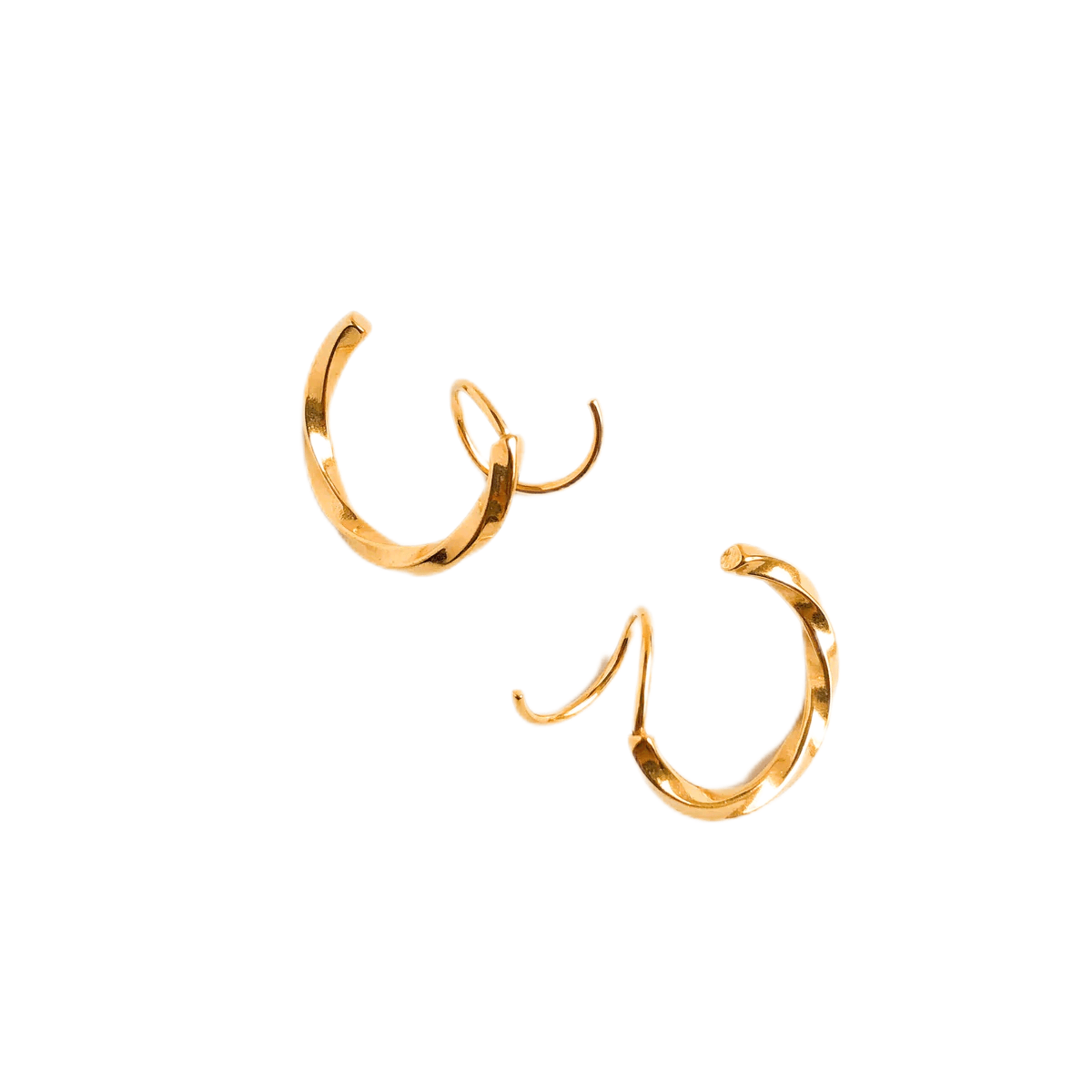 Faux Double Twist Hoop Earrings