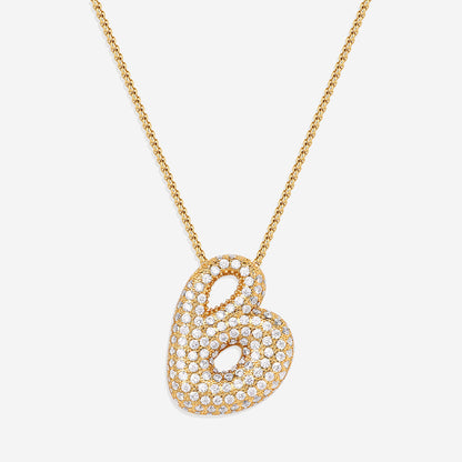 Pave Initial Bubble Necklace