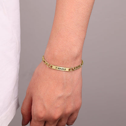 Cuban Name Plate Bracelet