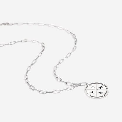 Personalized Compass Pendant Necklace