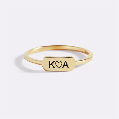 Personalized Mini Bar Ring