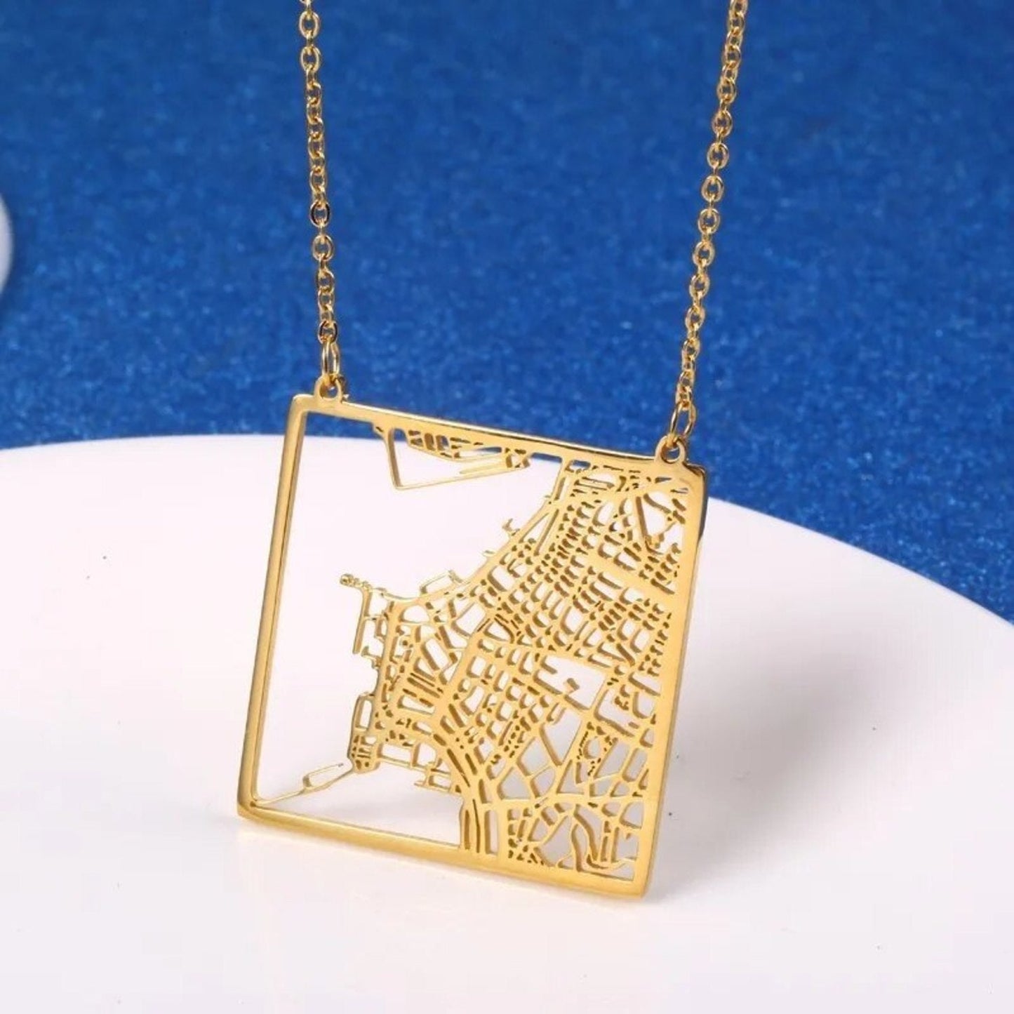 Custom Map Necklace