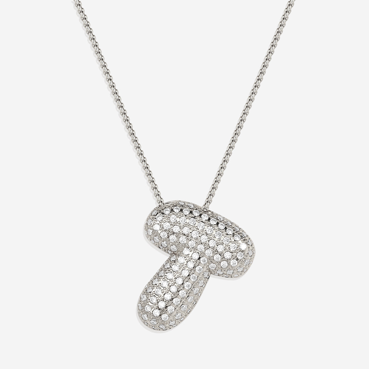 Pave Initial Bubble Necklace