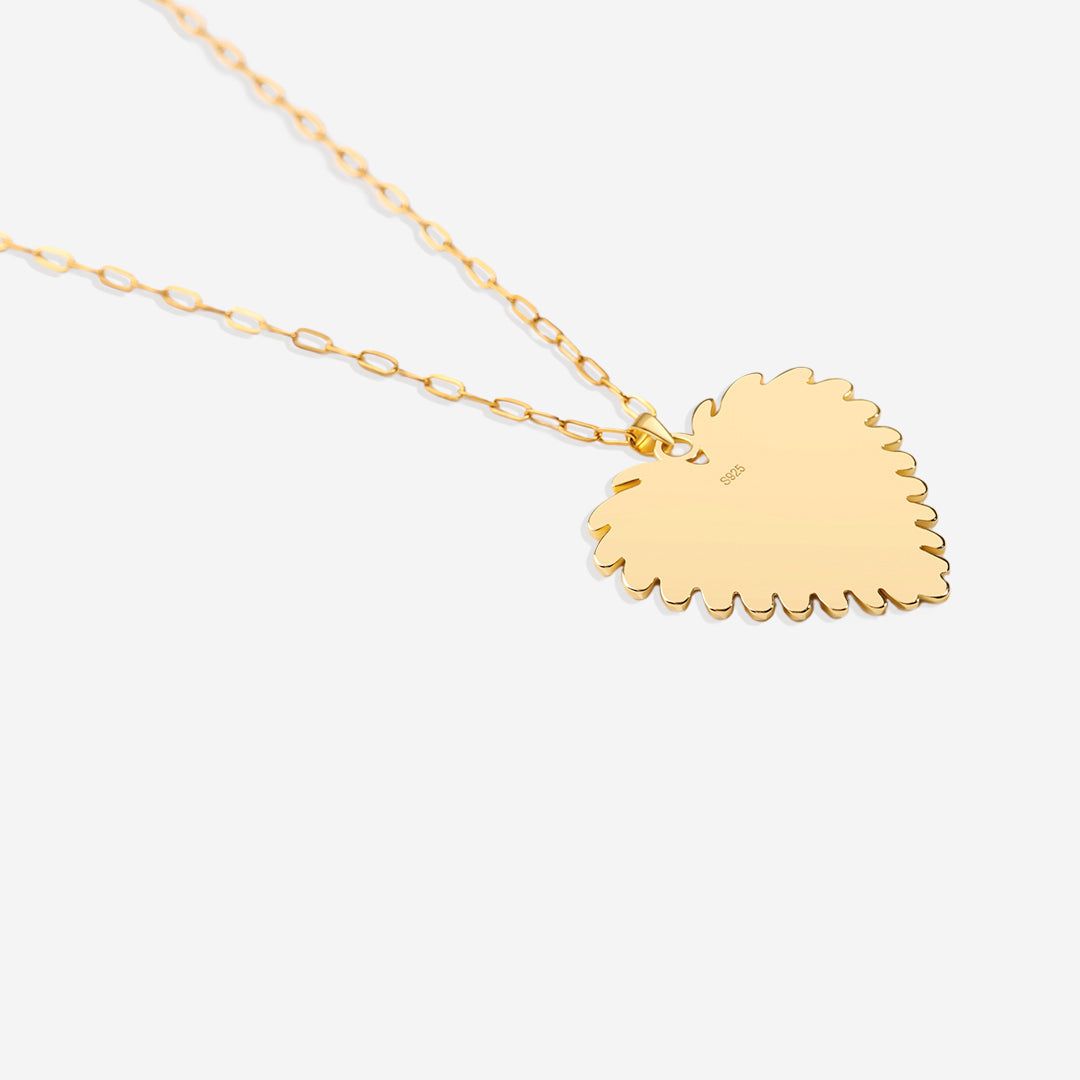 Full-Heart Palm Pendant Necklace