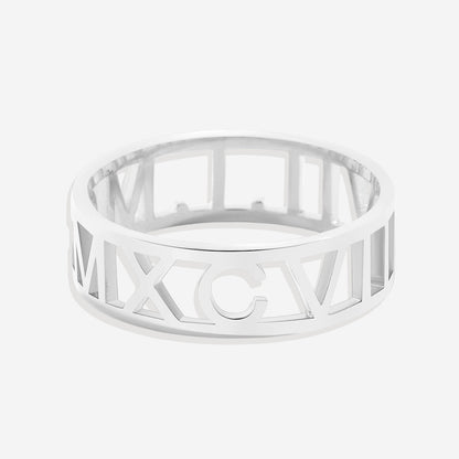 Personalized Roman Numeral Ring