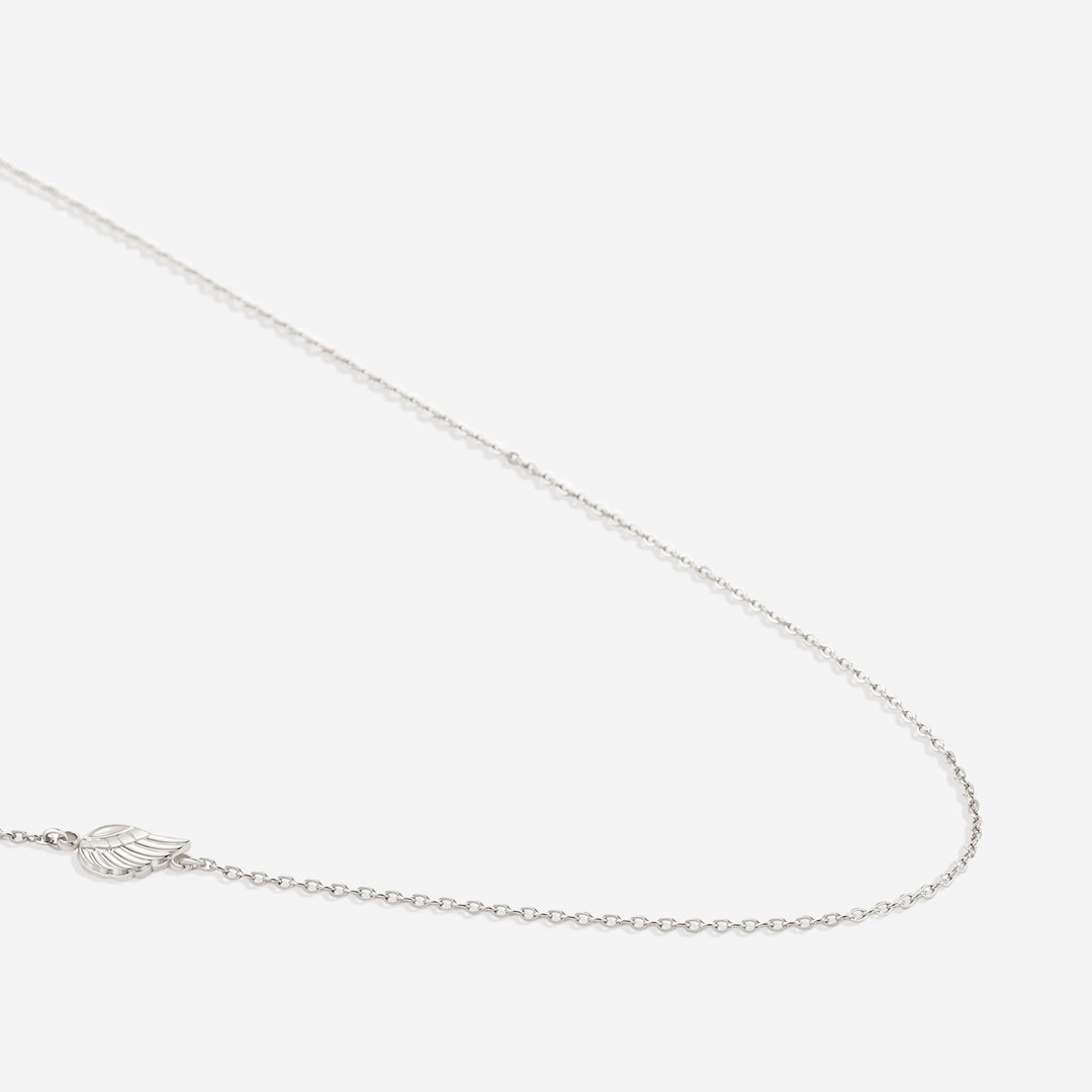 Dainty Angel Wing Charm Necklace