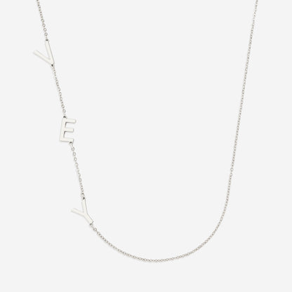 Asymmetrical Initials Necklace