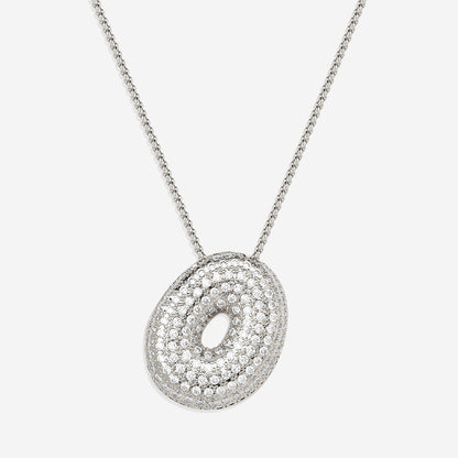 Pave Initial Bubble Necklace