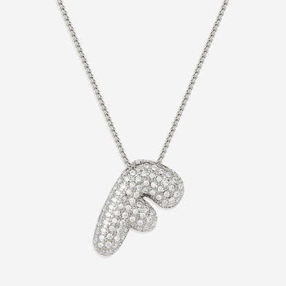 Pave Initial Bubble Necklace