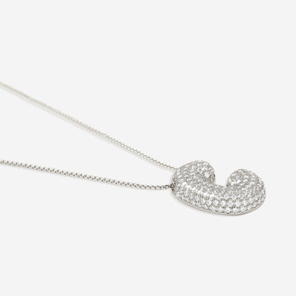 Pave Initial Bubble Necklace