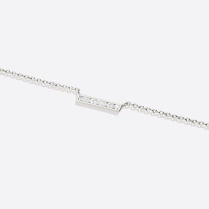 Dainty Crystal Bar Pendant Necklace