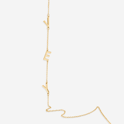 Asymmetrical Initials Necklace