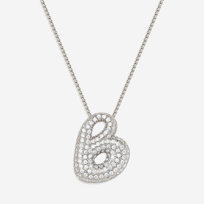 Pave Initial Bubble Necklace