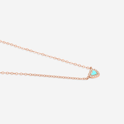 Tiny Turquoise Heart Choker