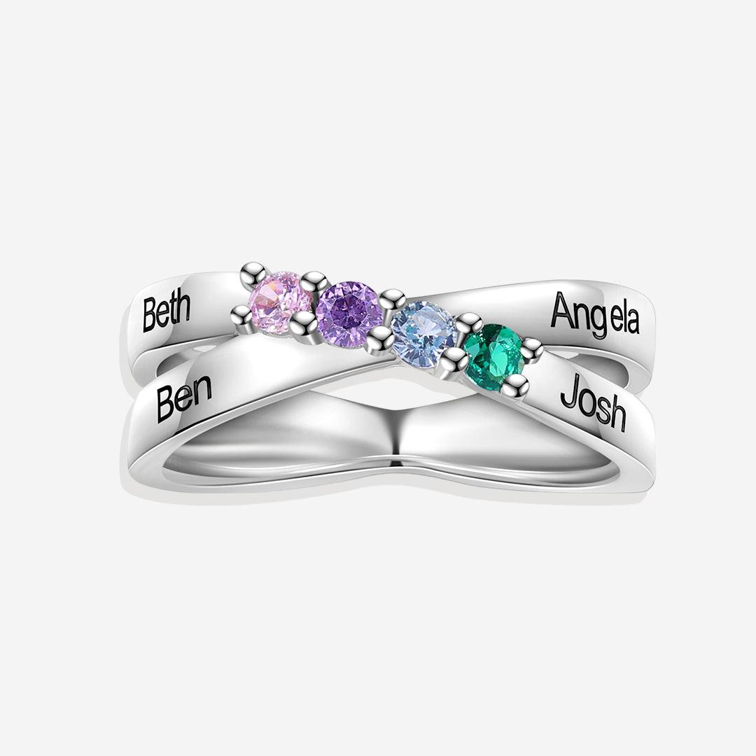 Our Family 4 Birthstone Ring