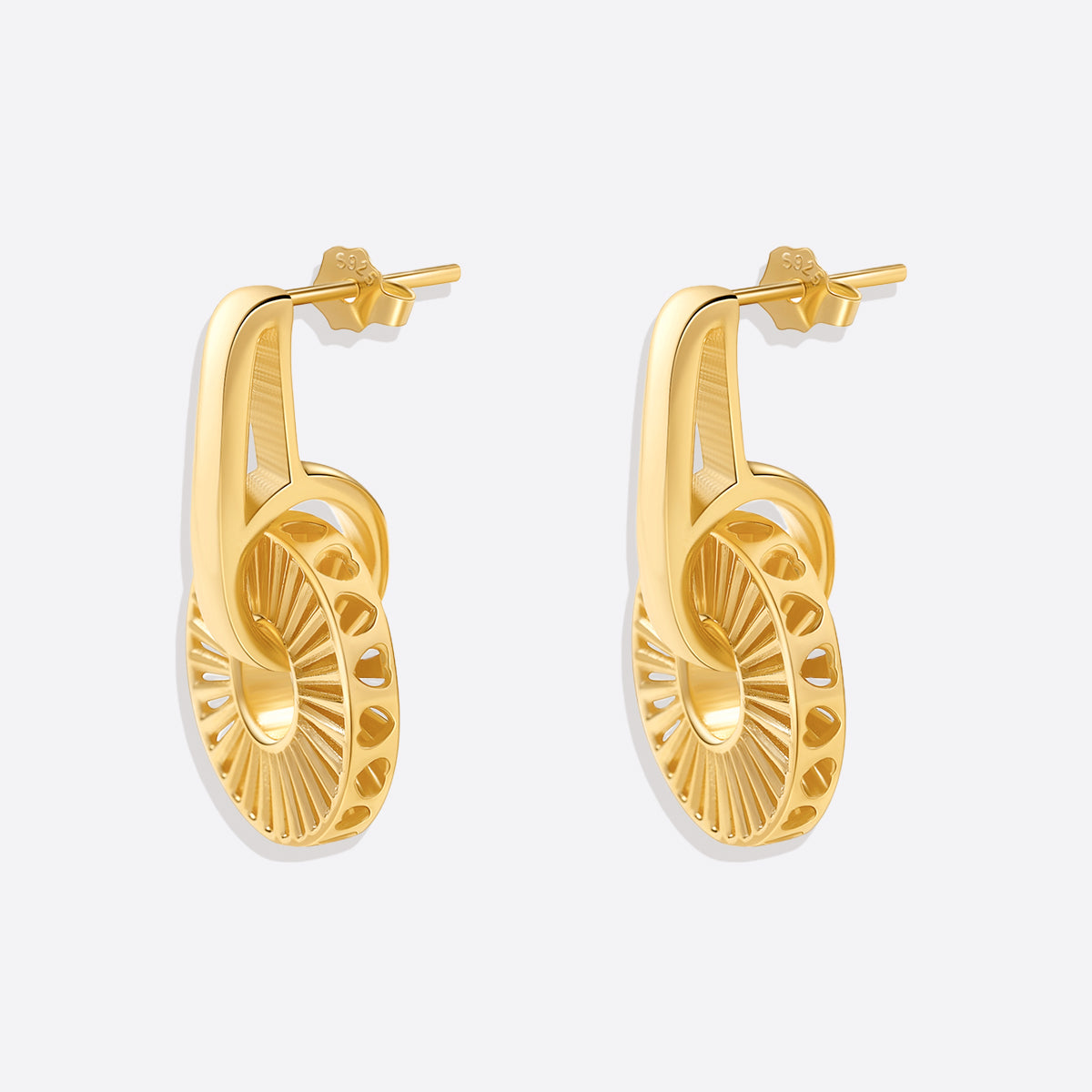 Gold Vermeil Burst Drop Earrings