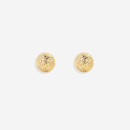 Textured Gold Ball Studs