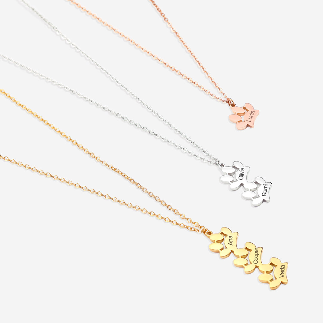 Personalized Paw Print Necklace