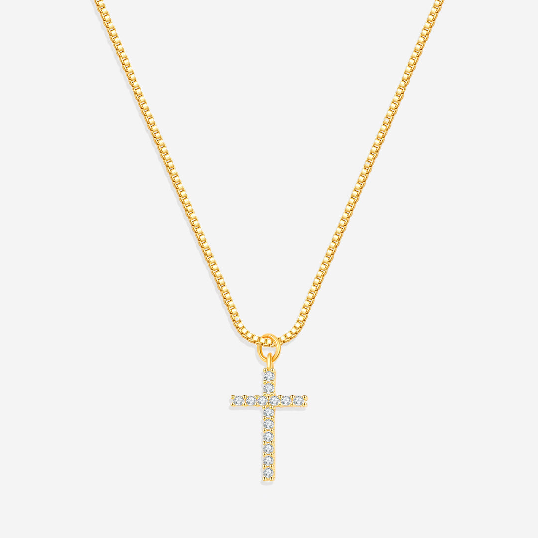 Pave Cross Necklace