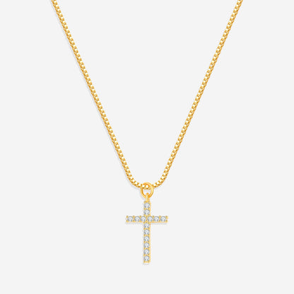 Pave Cross Necklace