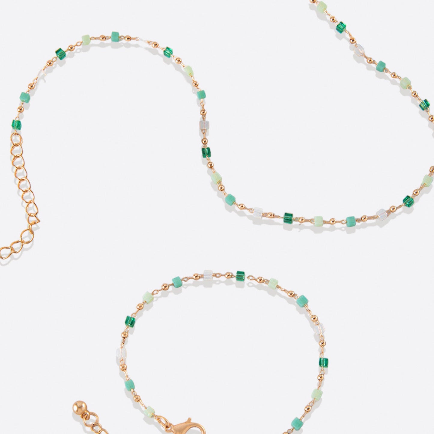 Beaded Beach Bracelet and Choker Necklace Set