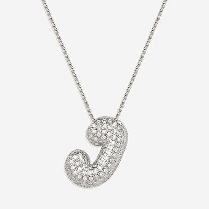 Pave Initial Bubble Necklace