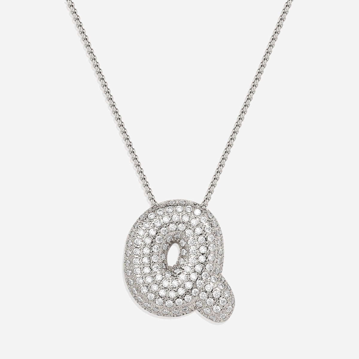 Pave Initial Bubble Necklace