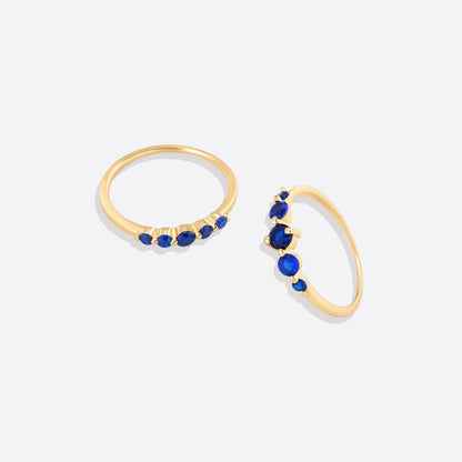 Birthstone Stacking Ring Set