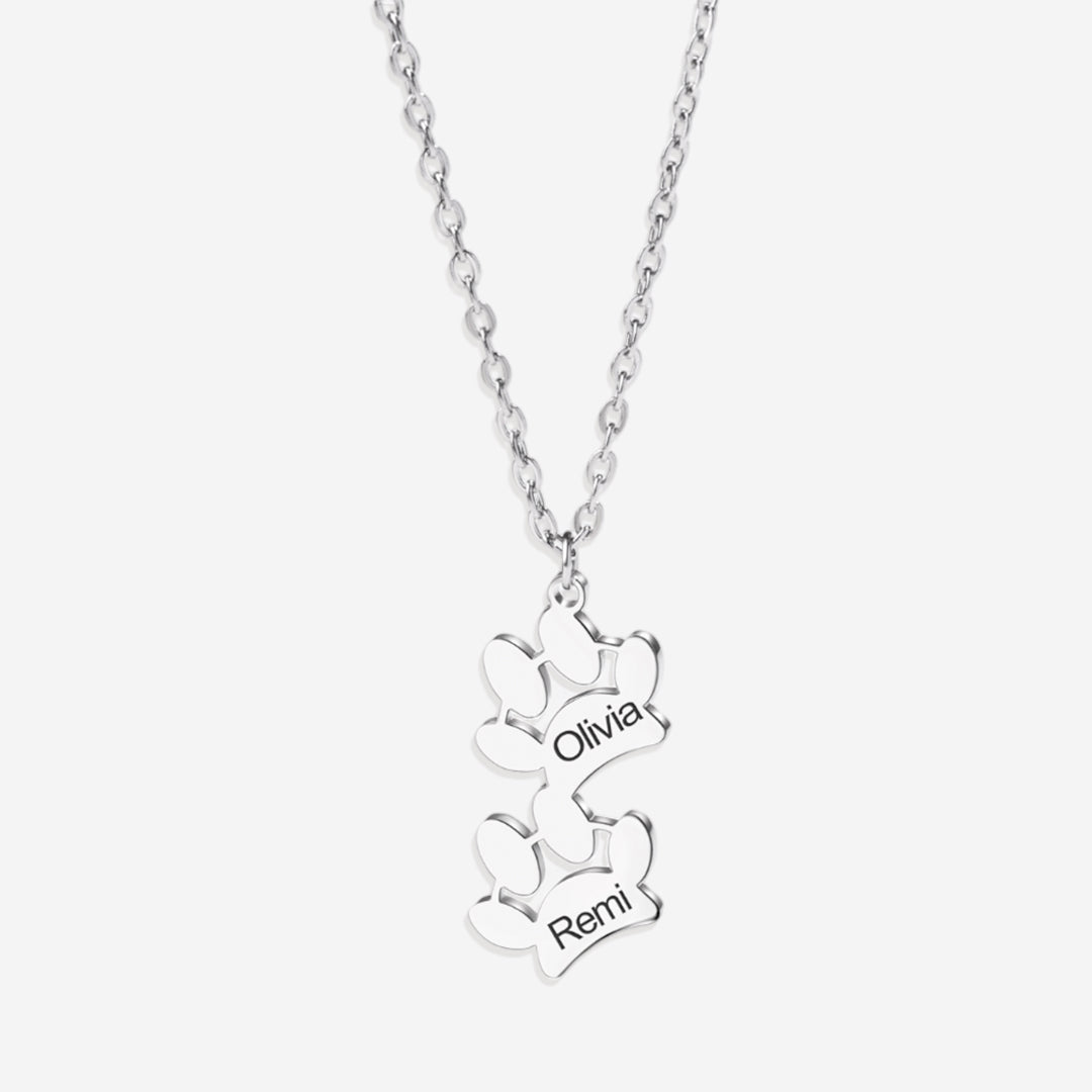 Personalized Paw Print Necklace