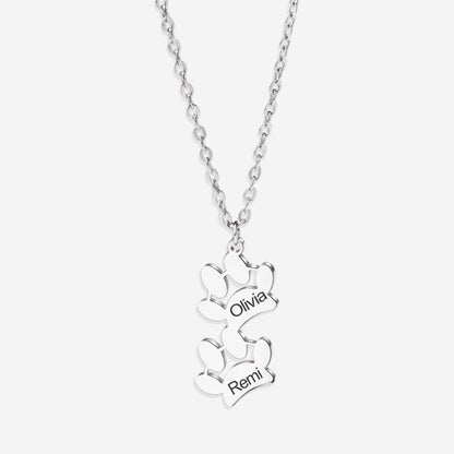 Personalized Paw Print Necklace