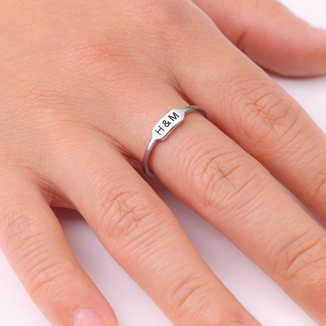 Personalized Mini Bar Ring