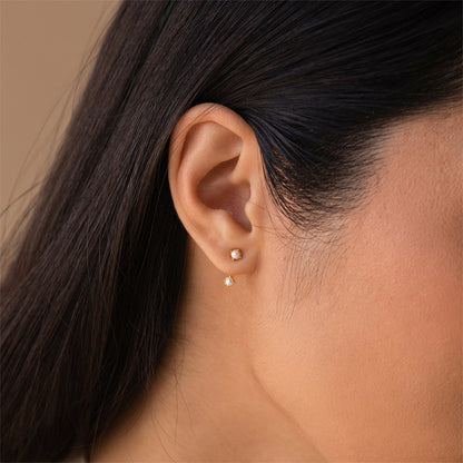 Birthstone Drop Ear Jacket Earrings