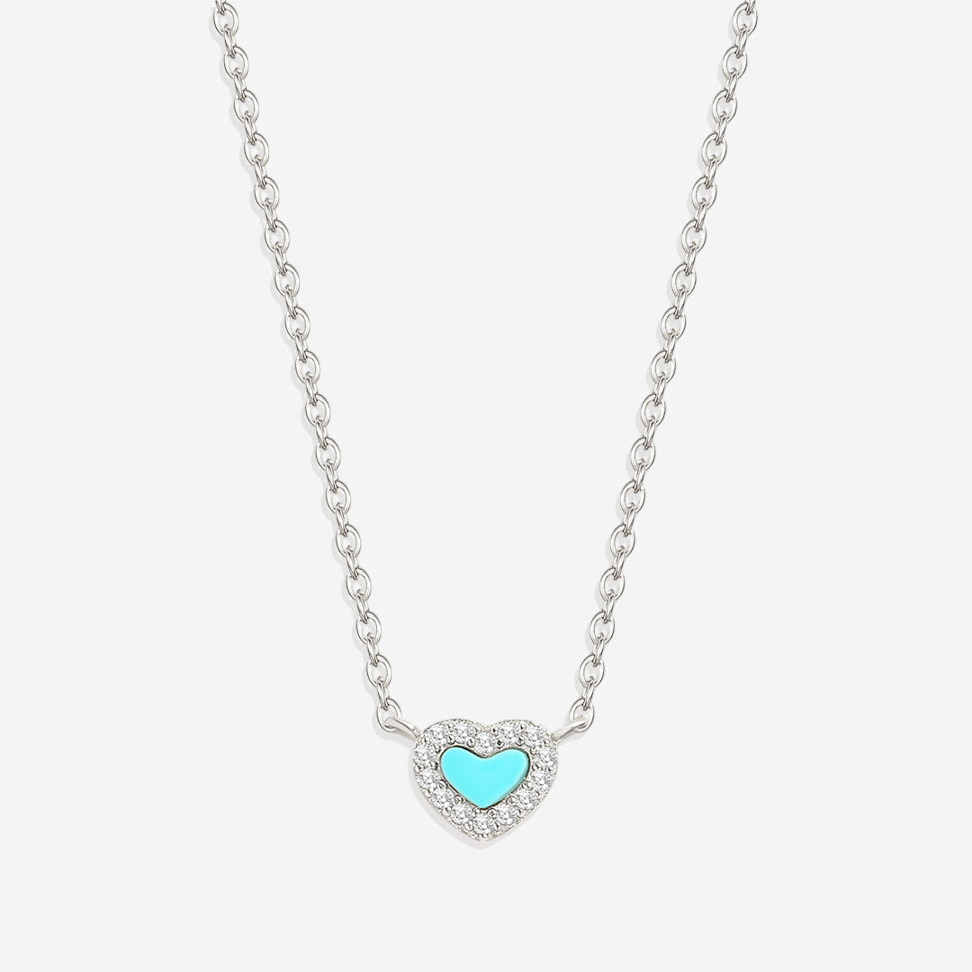 Tiny Turquoise Heart Choker