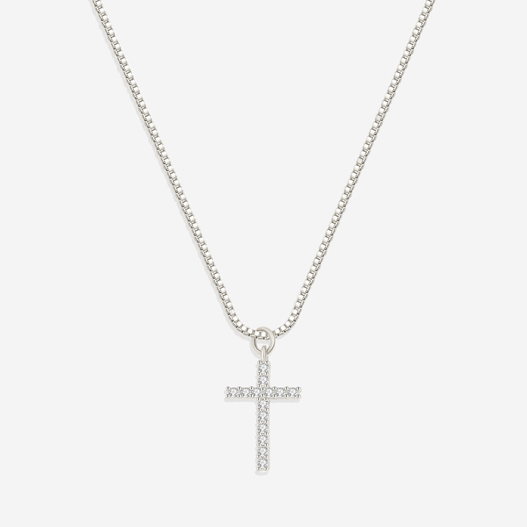 Pave Cross Necklace