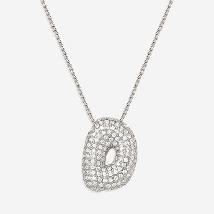 Pave Initial Bubble Necklace