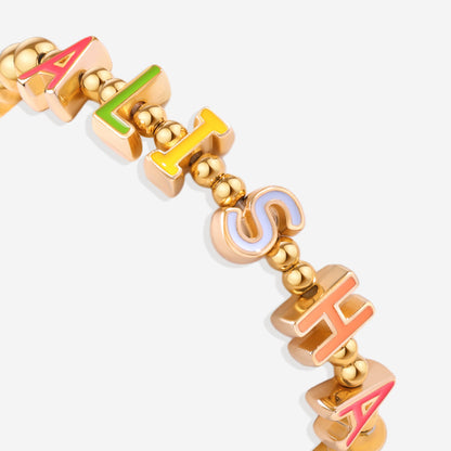 Rainbow Candy Letter Bracelet