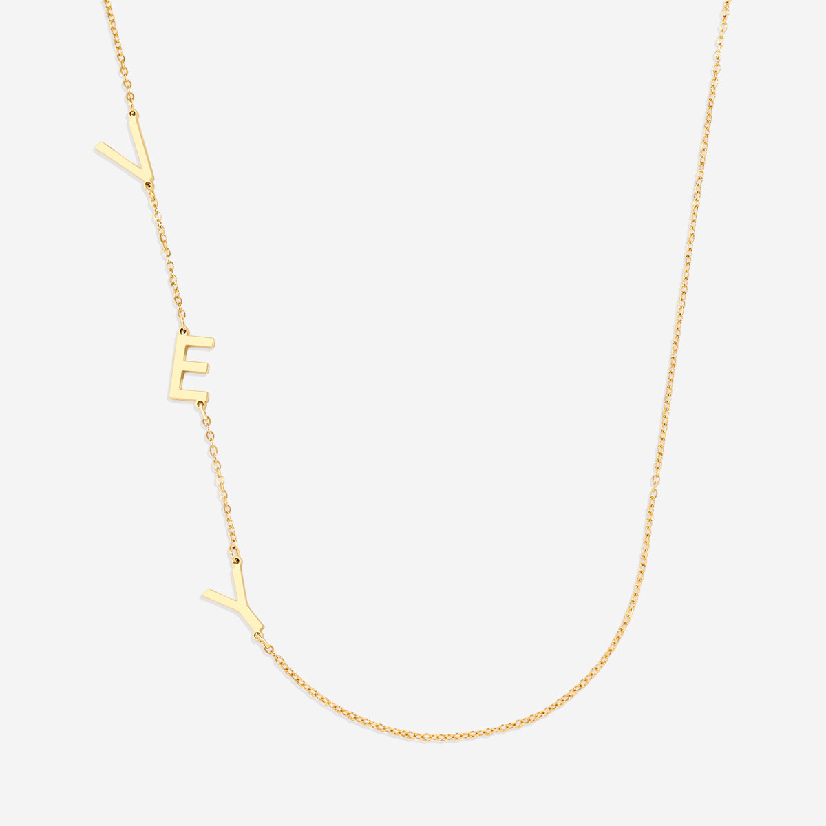 Asymmetrical Initials Necklace